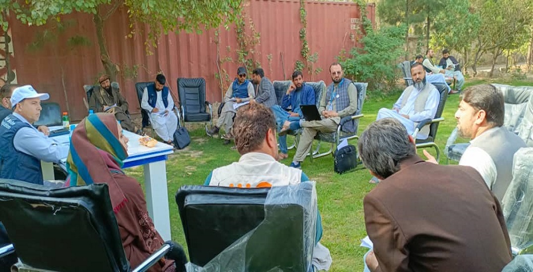 Union Aid's representative at the Health Cluster meeting in Herat Province